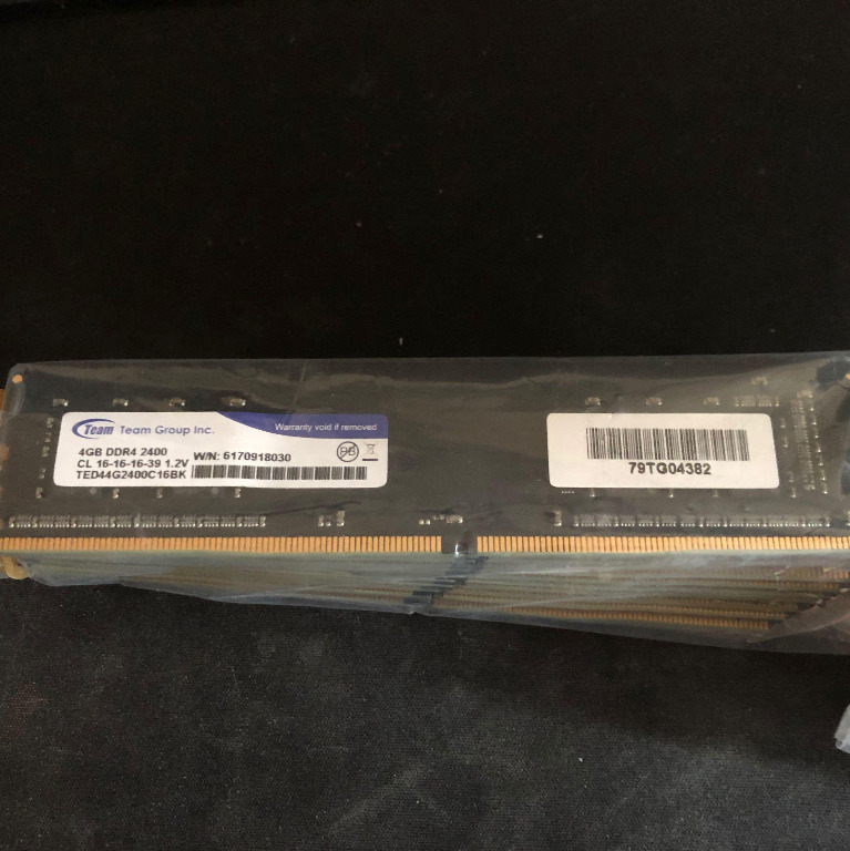 5 9 TeamGroup DDR4 2400MHz 4GB RAM CL 16 16 16 39 1.2V