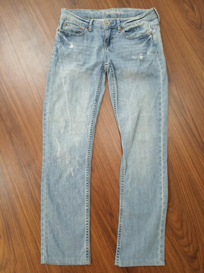 Faded maong pants sale