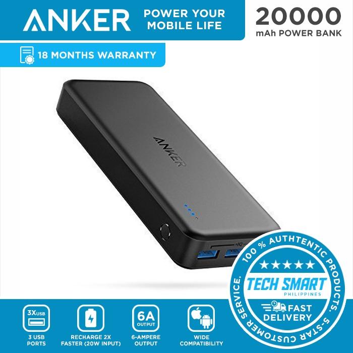 Anker Powercore Elite 20000mah Power Bank With Poweriq On Carousell