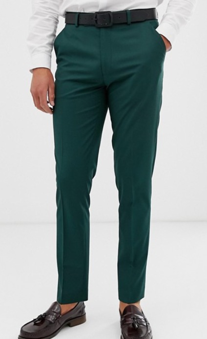 Green smart trousers clearance