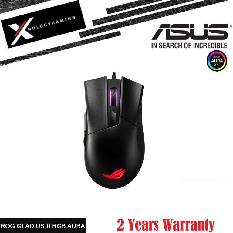 Asus Rog Gladius Ii Aura Rgb Gaming Mouse Electronics Computer Parts Accessories On Carousell
