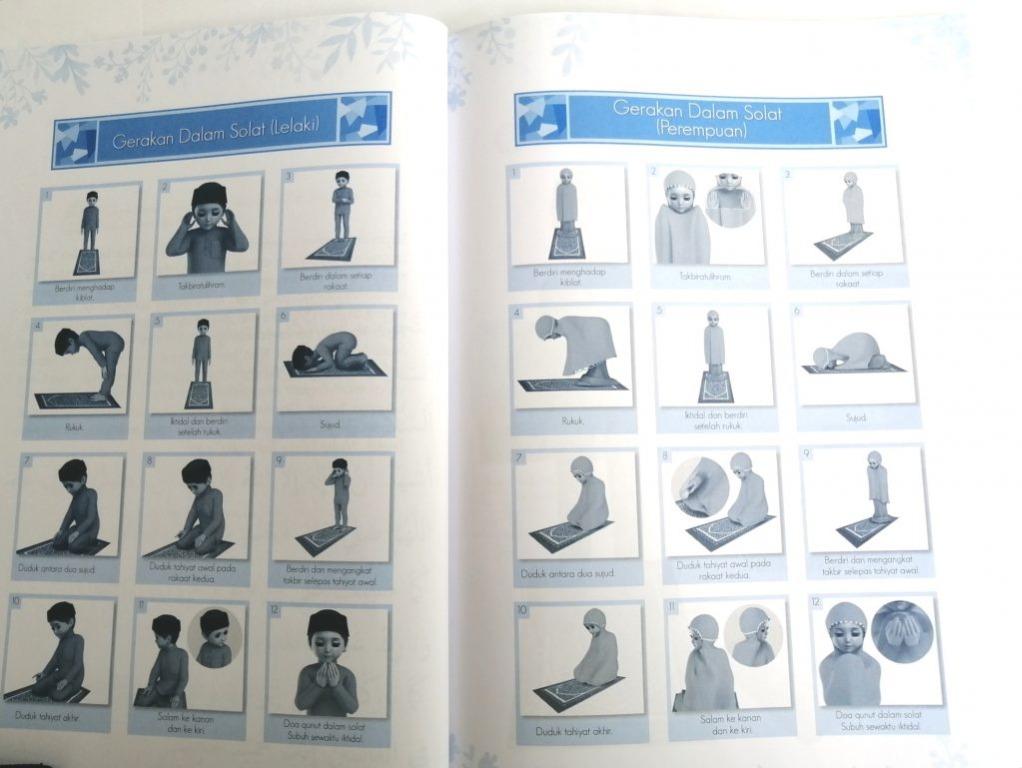 Bk79 Langkah Demi Langkah Belajar Solat Lelaki Dan Perempuan Books Stationery Children S Books On Carousell