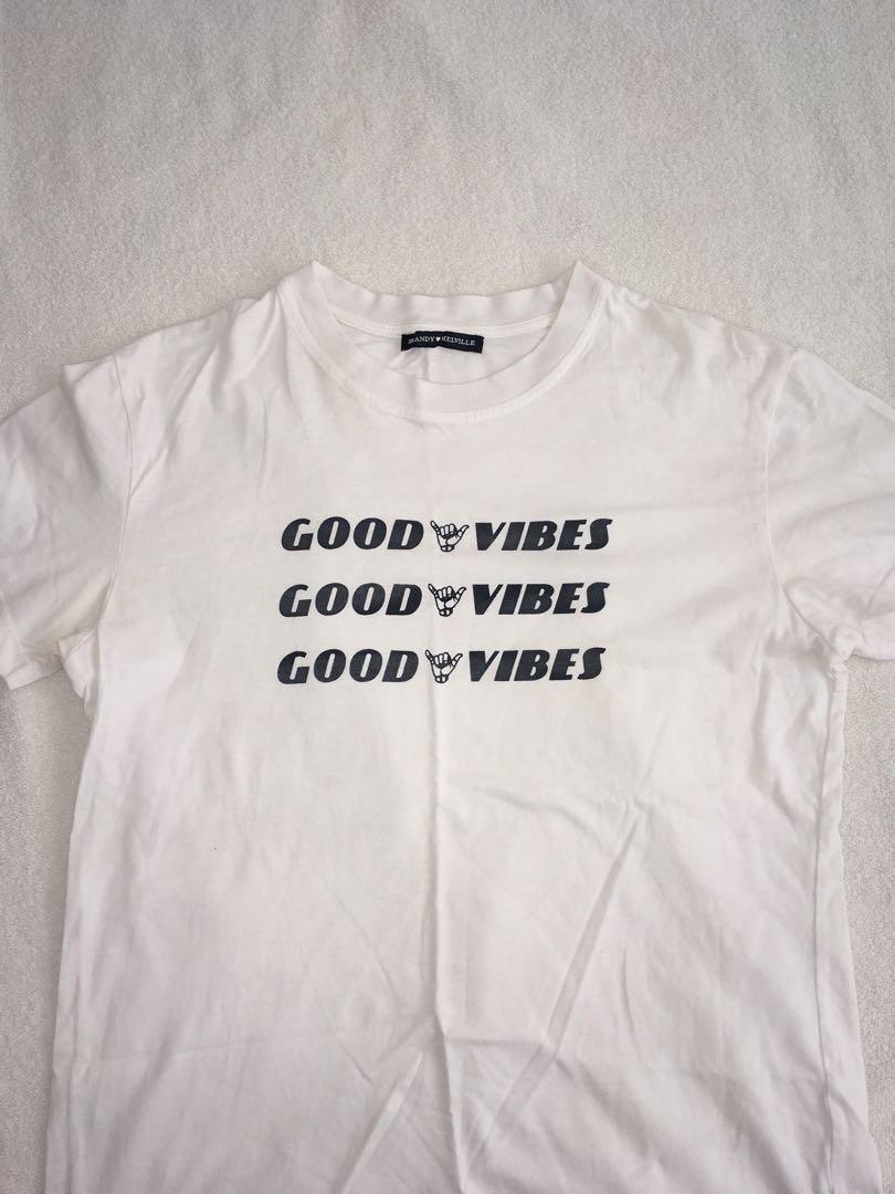 Brandy Melville Good Vibes Top Men S Fashion Clothes Tops On Carousell