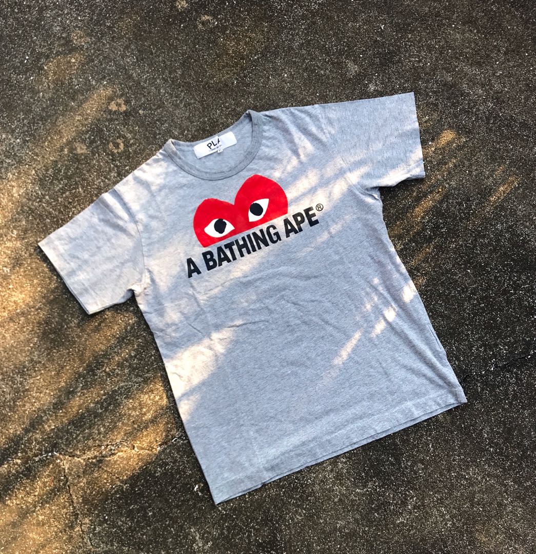 Cdg deals bape shirt