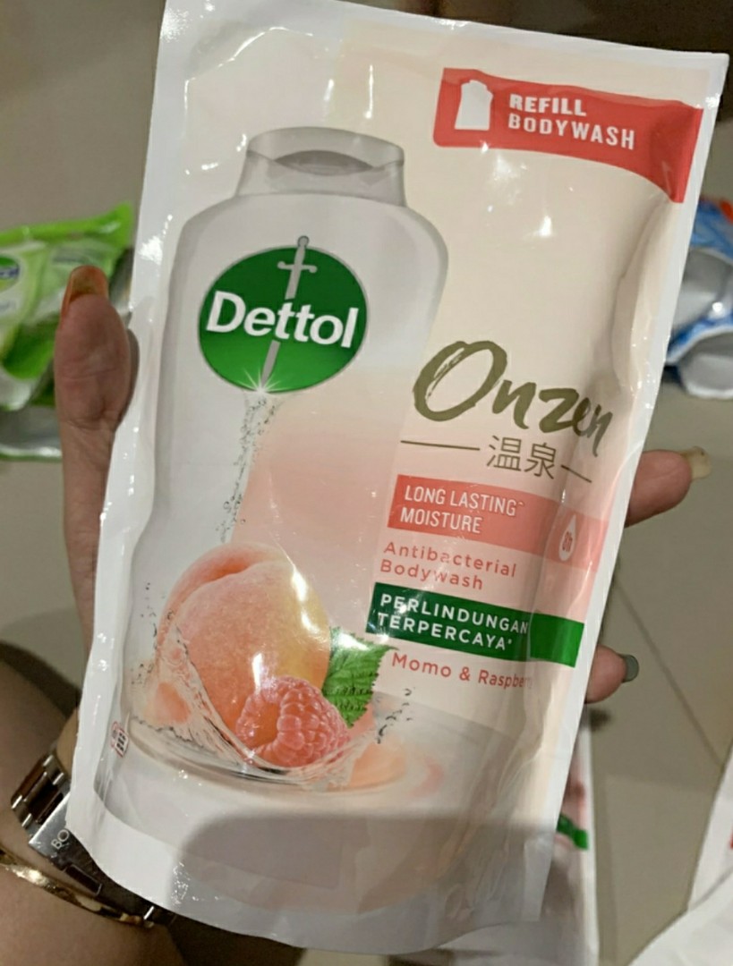 Dettol Onzen Peach Anti Bacterial Bodywash 410ml Dirumahaja, Kesehatan