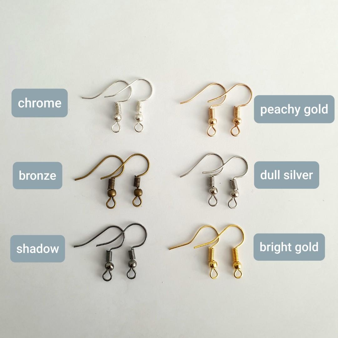 300PCS EARRING HOOKS Plated Hypoallergenic Ear Wire Hook Fish Shape Lolzu  EUR 15,70 - PicClick FR