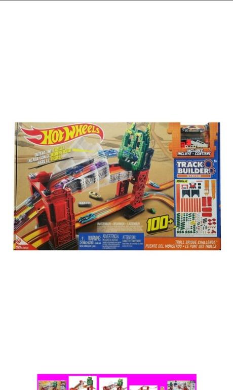 FREE COURIER Mattel Hot Wheels Track Builder Troll Bridge