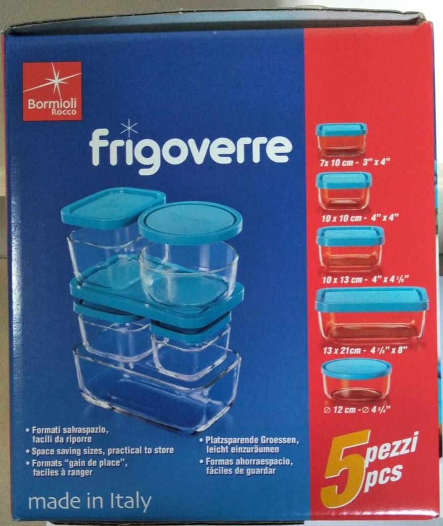 Frigoverre Classic 5Piece Glass Container Set, Furniture & Home Living