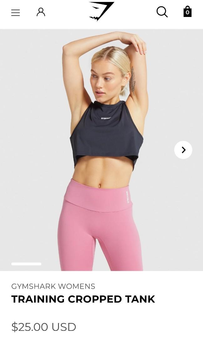 Gymshark Training Cropped Top, Women's Fashion, Activewear on
