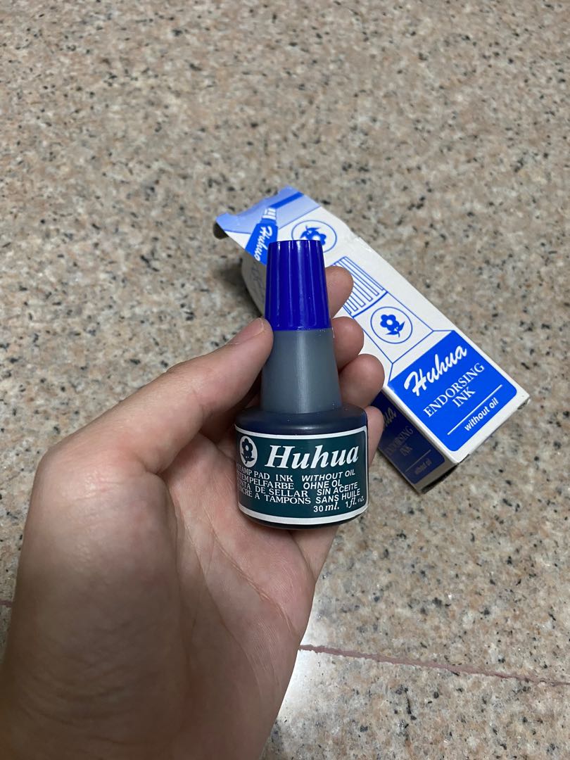 Huhua endorsing ink (blue), Hobbies & Toys, Stationery & Craft