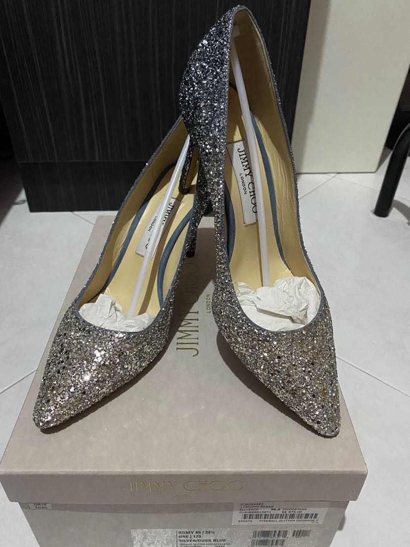 Jimmy choo romy 85 silver clearance