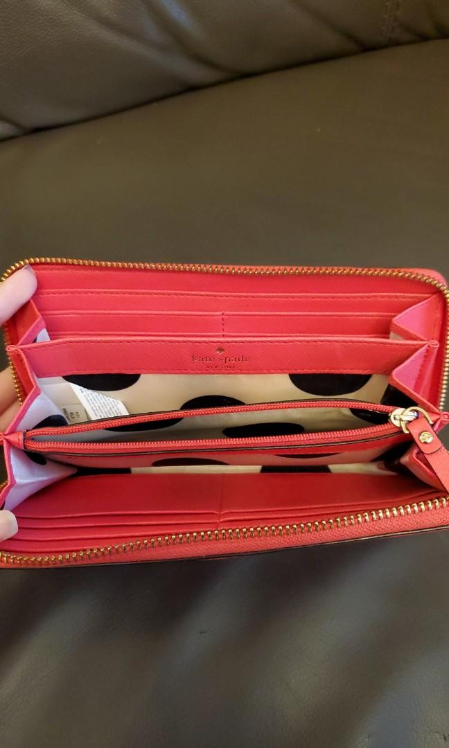 Kate Spade wallet red Cedar Street Lacey