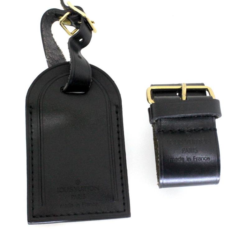 louis vuitton luggage tag black