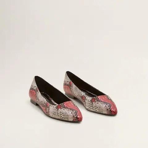 Mango Snake effect Maryjane Shoes Women s Fashion Footwear Flats on Carousell