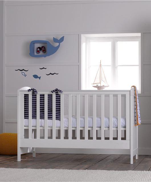 Mothercare Padstow Cot Bed Porcelain White