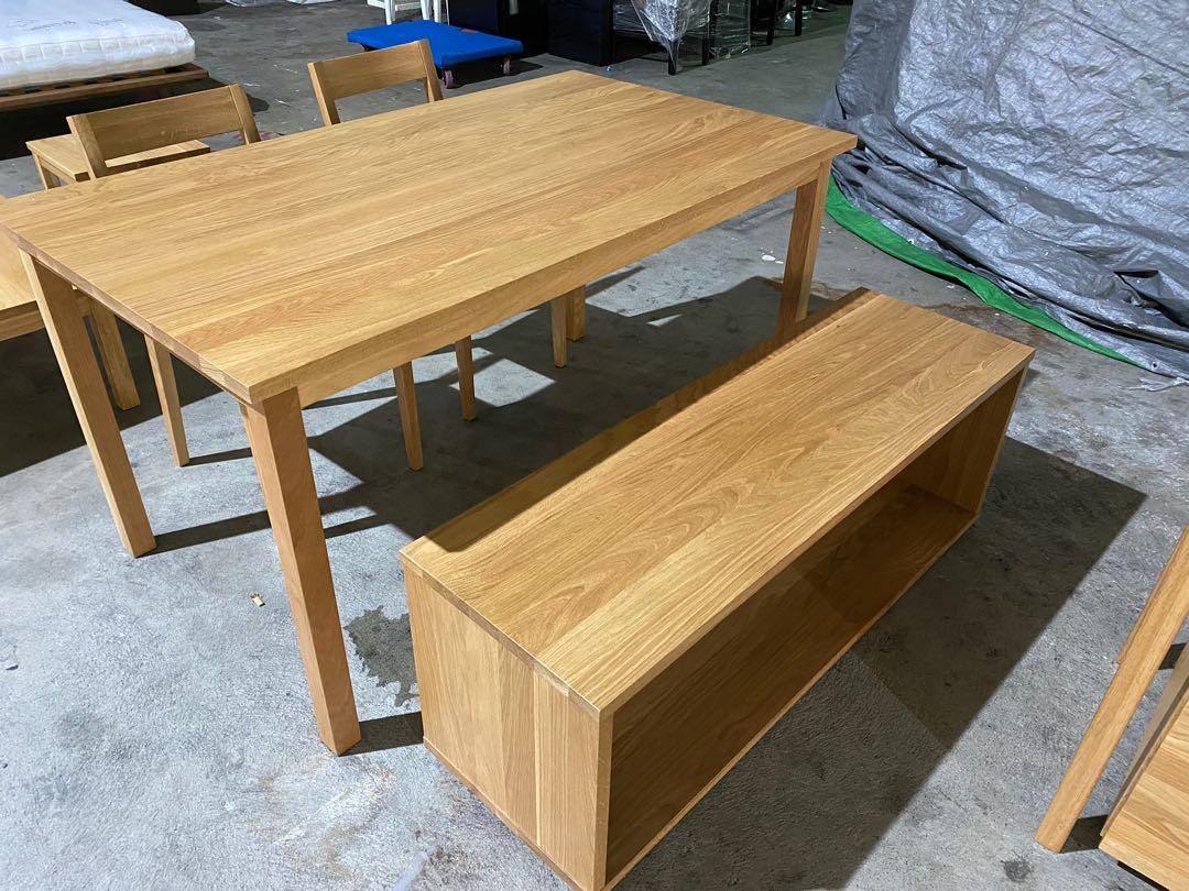 Muji oak hotsell dining table