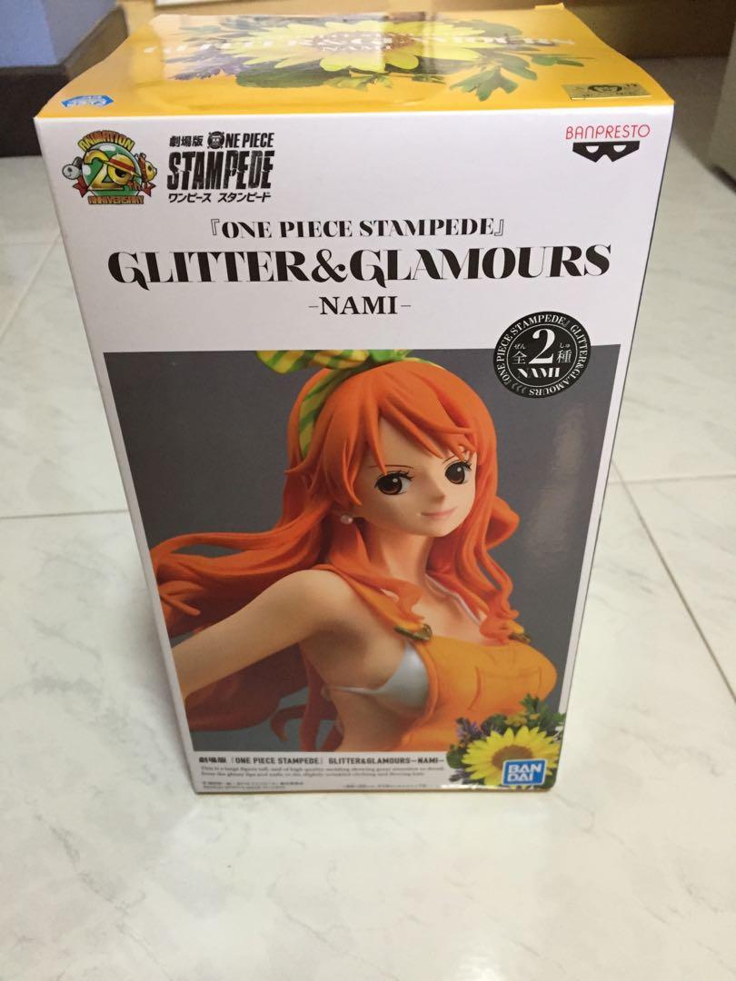 Nami One Piece Stampede Glitter Glamours Authentic With Gold Toei Sticker Sealed In Box Hobbies Toys Toys Games On Carousell