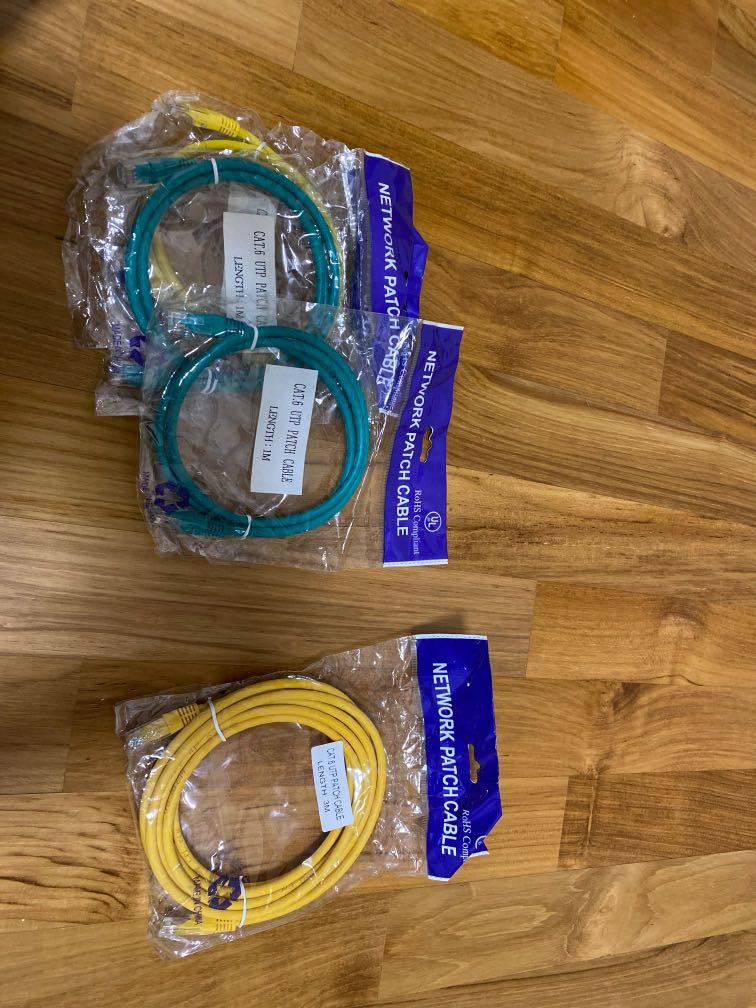 Patch cable (Category: Cables & Adaptors) located in Singapore. Submitted by blacknot (Listing ID 285869144, Image 1). Description: 1m cable-$3 3m cable-$5.