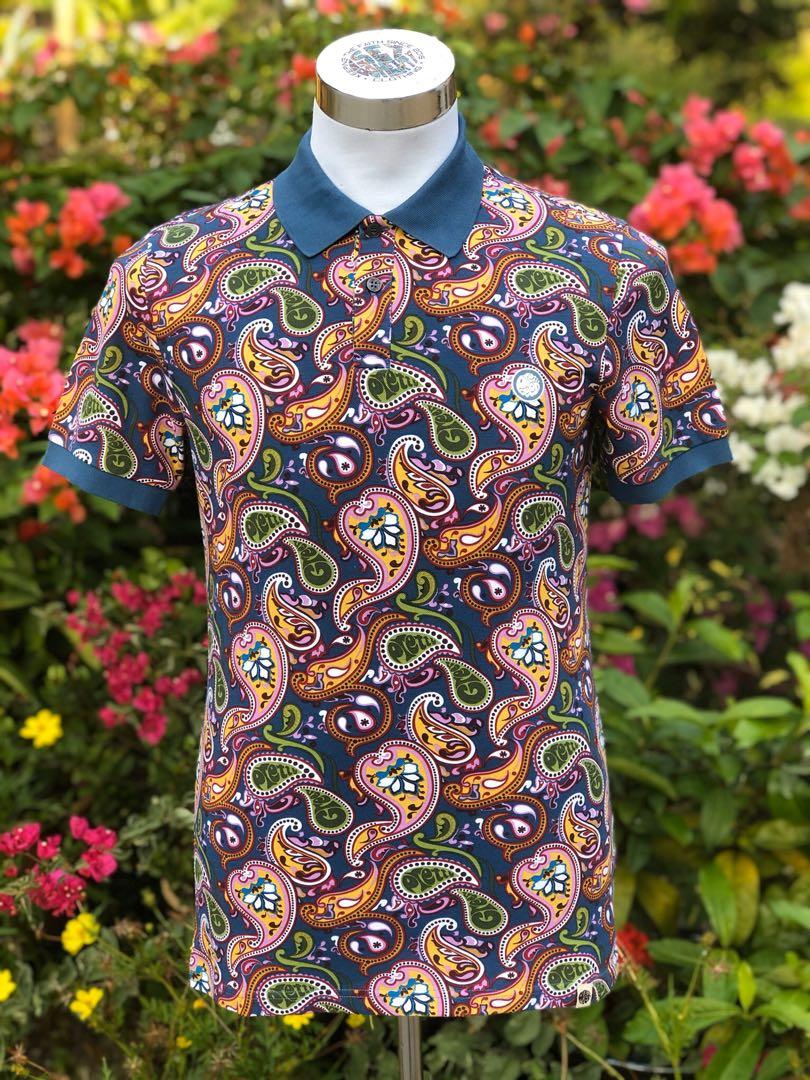Pretty green clearance paisley polo shirt