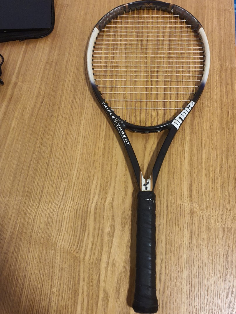 Poignée De Raquette De Tennis Prince Triple Threat Stealth - Taille 4 3/8, Tamis 100, Occasion