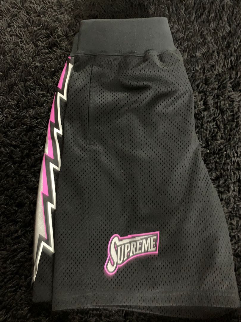 S - Supreme Bolt Basketball Shorts - Black