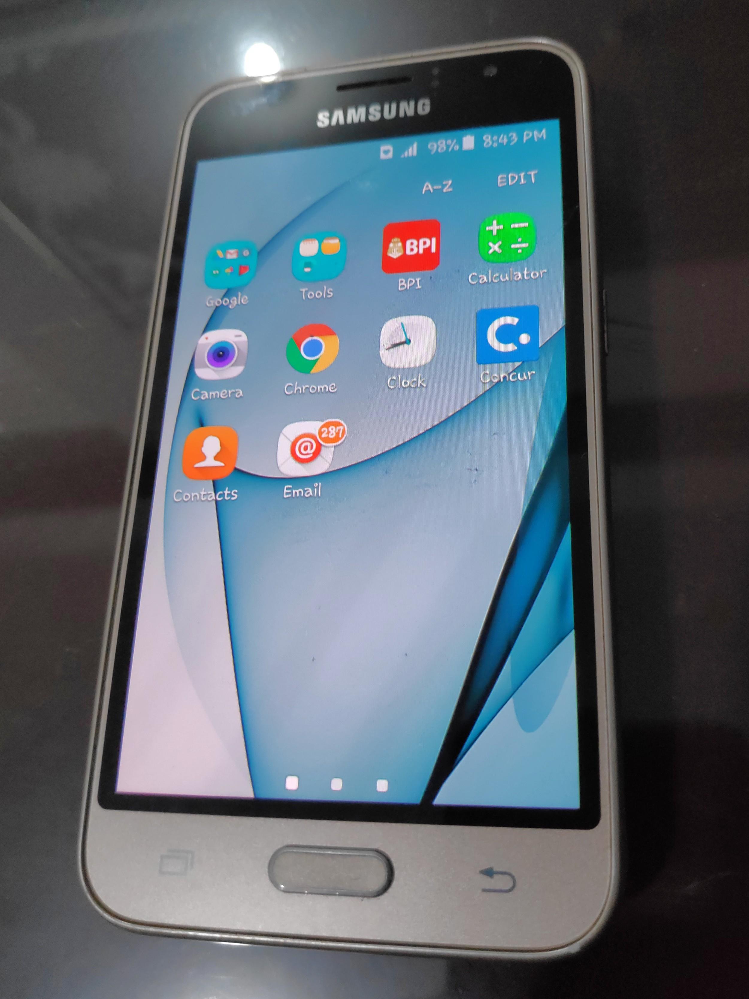 Samsung Galaxy J1 - Latest Version (Category: Samsung) located in Paranaque City. Submitted by smart10 (Listing ID 285766498, Image 1). Description: Hi Guys, We're selling Samsung Galaxy J1 (latest version) for only 2k! In excellent working condition. Great for gaming! See picture :) RFS: Extra phone Specs: 4.5" Super AMOLED touchscreen Quad-core CPU Adreno GPU 8 gb storage 1 gb ram 5 MP camera with autofocus 2 MP front cam With free SD card! Gre