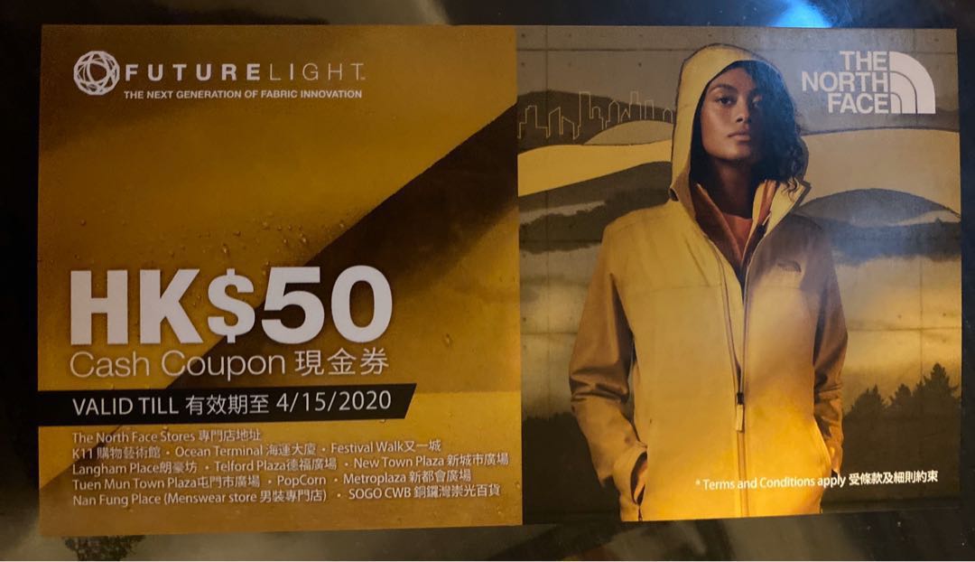 the north face coupons in store