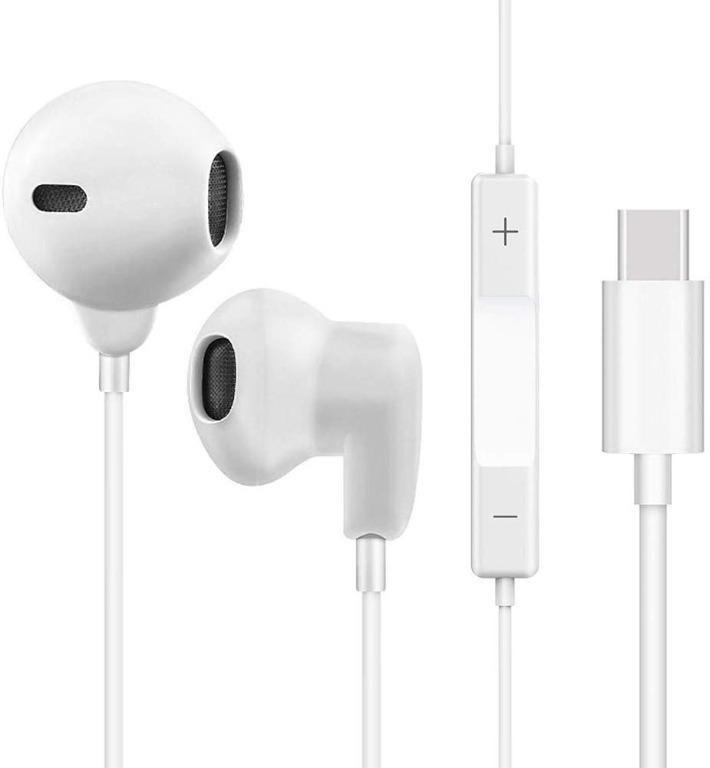 USB C Earbud Headphones Hi Fi Wired in Ear Stereo Noise