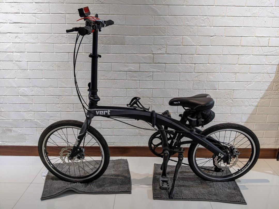 Vert V8 Foldable Bicycle Matt Black Sports Equipment Bicycles Parts Bicycles On Carousell