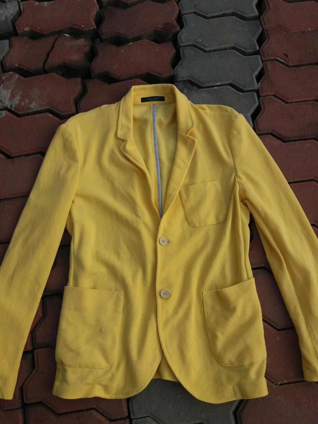 Zara mens yellow jacket 2025