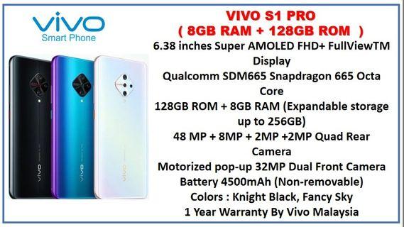 vivo S1 Pro (8GB RAM+128GB ROM) Smartphone