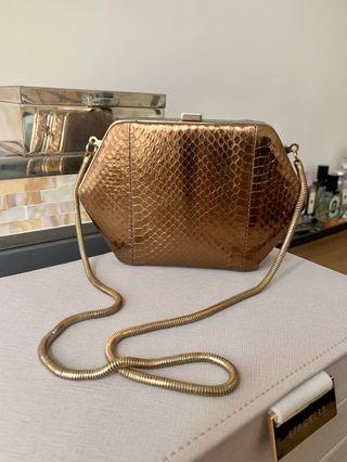 REISS Clutch Bag with snake skin