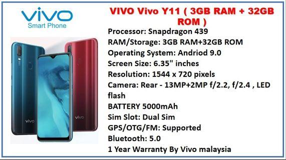 vivo Y11 (3GB RAM+32GB ROM) Smartphone