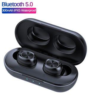 B5 TWS Bluetooth Wireless Earphone 5.0 Touch Control Earbuds Waterproof 9D Stereo Music Headset 300mAh Power Bank