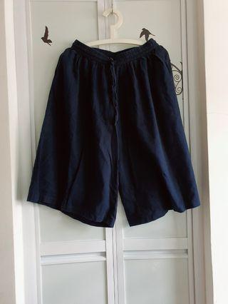 Navy Relaxed Wide Pants
