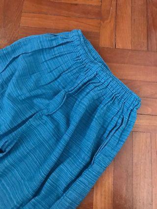 Blue Baggy Casual Pants