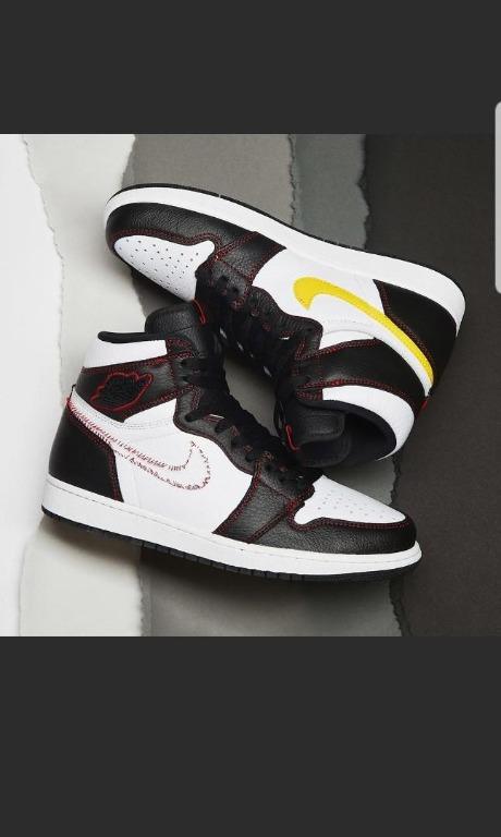Air jordan 1 mid sales black tour yellow gym red