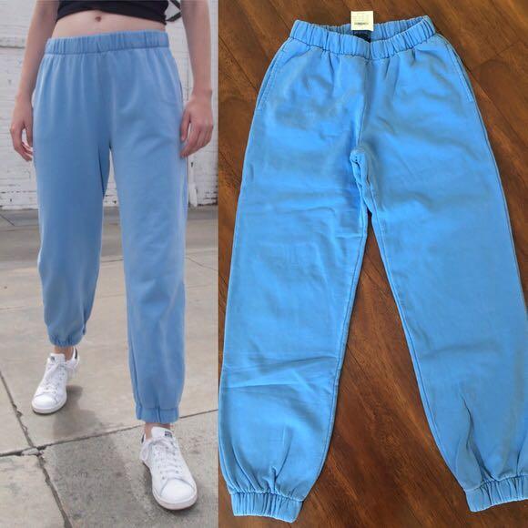 brandy melville sky blue rosa sweats Women s Fashion Bottoms