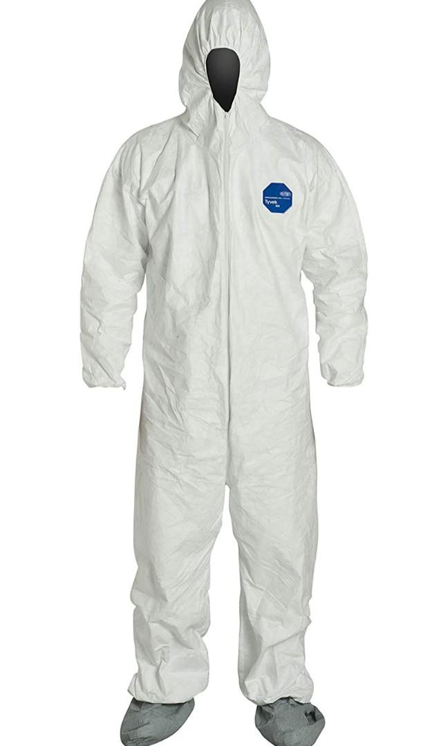 Ty122s DuPont Tyvek 400 Ty122S Disposable Coverall 杜邦連帽連鞋套連身即棄形保護衣, 其他, 其他 ...