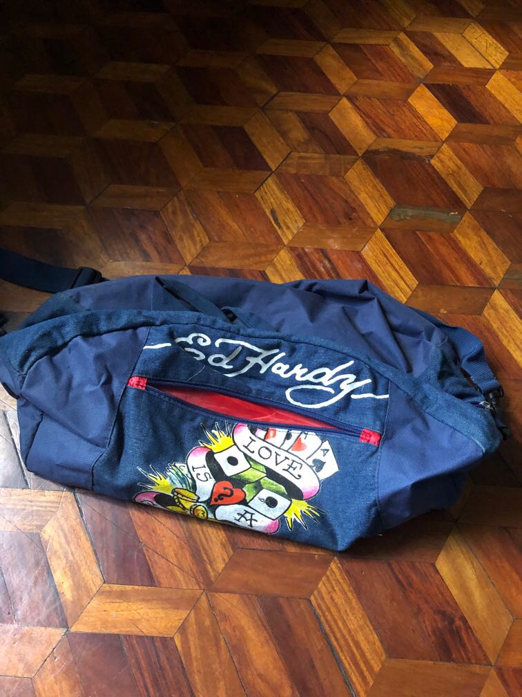 Ed Hardy Denim Duffle Bag Small Sized 