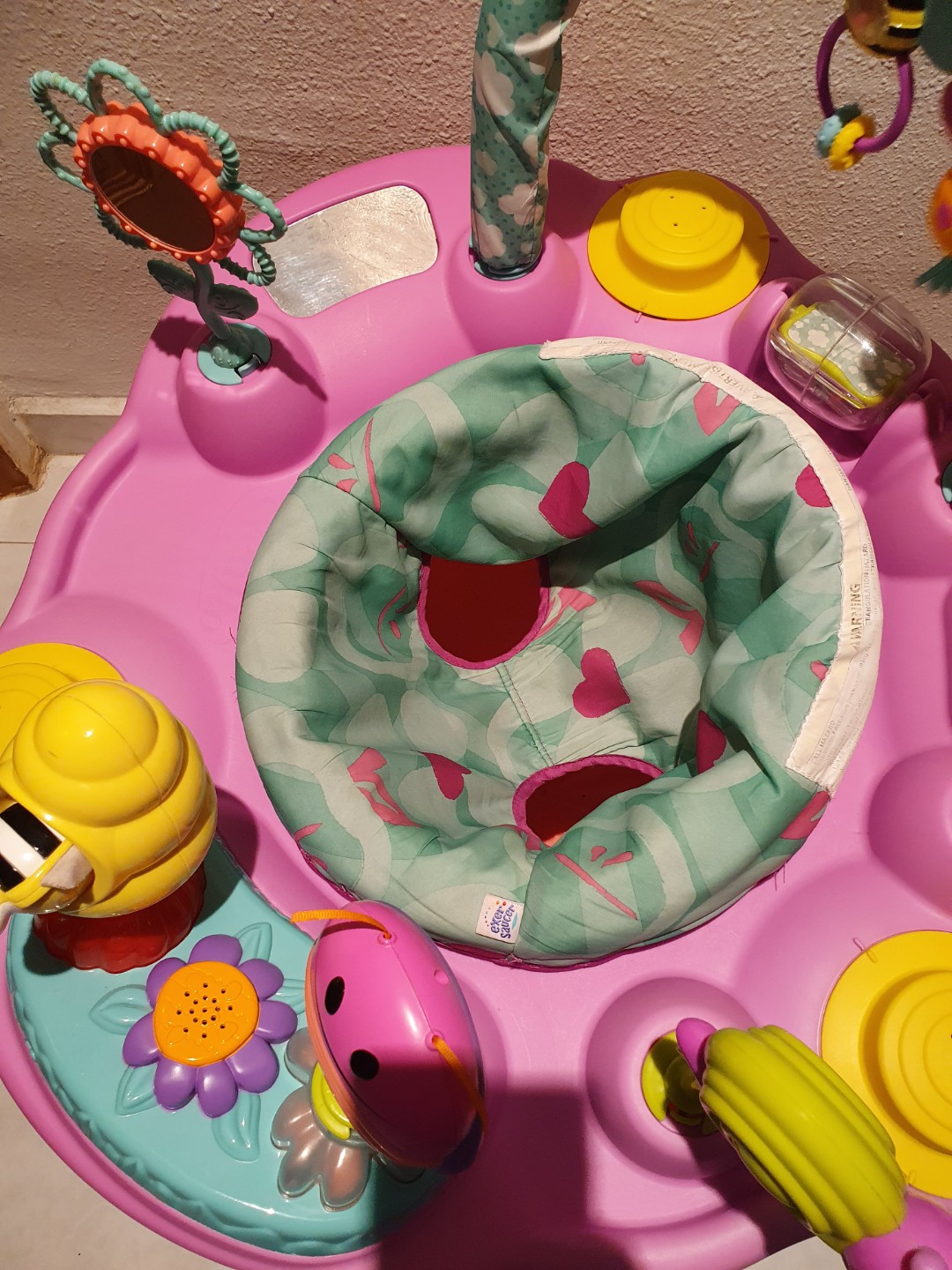 evenflo exersaucer pink bumbly