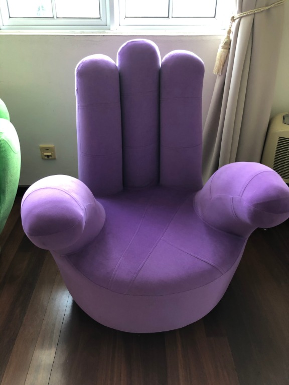 Fun cozy purple hand chair