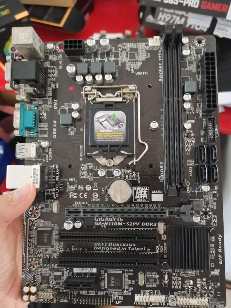 Gigabyte motherboard using ddr3 ram Ga h110m sp2v ddr3