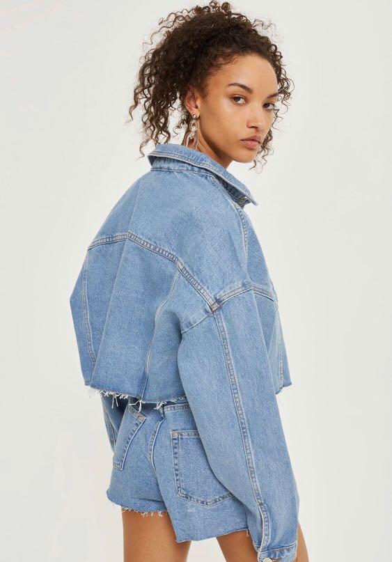 hacked denim jacket