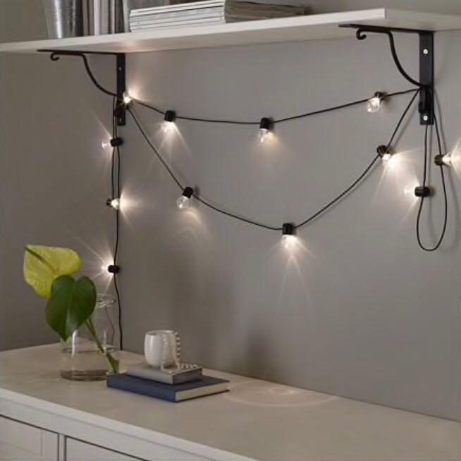 Ikea Blotsno Led String Lighting 24 Bulbs Fairy Lights Furniture Home Decor Lighting Supplies On Carousell