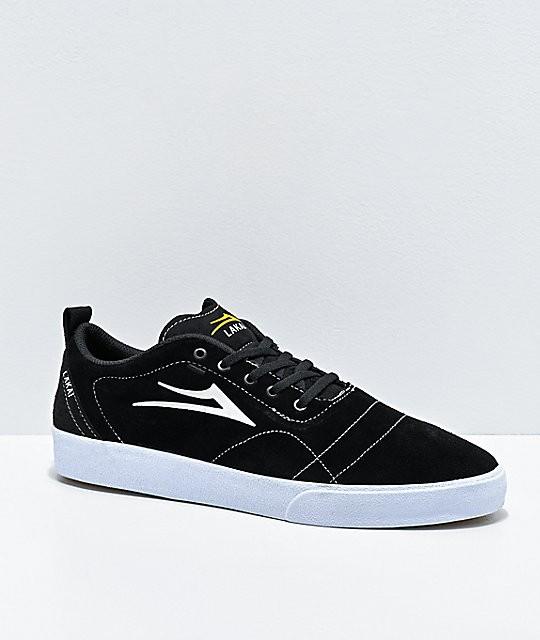 Lakai Bristol Black \u0026 White Suede Skate 