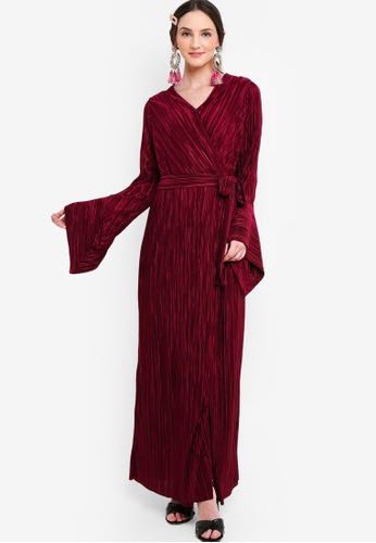 Lubna Pleated wrap Dress, Women's Fashion, Muslimah Fashion, Dresses on  Carousell
