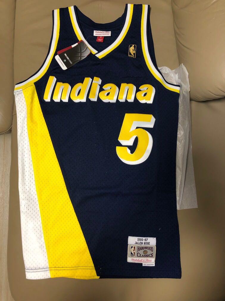100% Authentic Mitchell & Ness 96-97 Indiana Pacers Jalen Rose Jersey  Sz 52 XXL