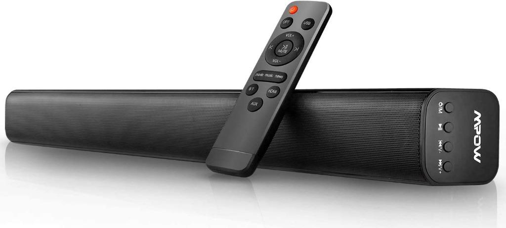 Mpow Sound Bars for TV 29 inch Wireless and Wired Bluetooth Soundbar Home Theater Surround Speakers with Optical Cable Sound Bar