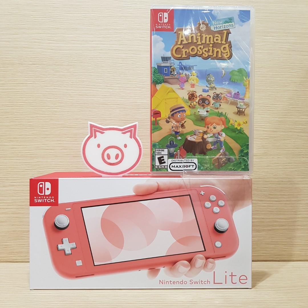 Nintendo Switch Lite Coral Animal Crossing New Horizons Local